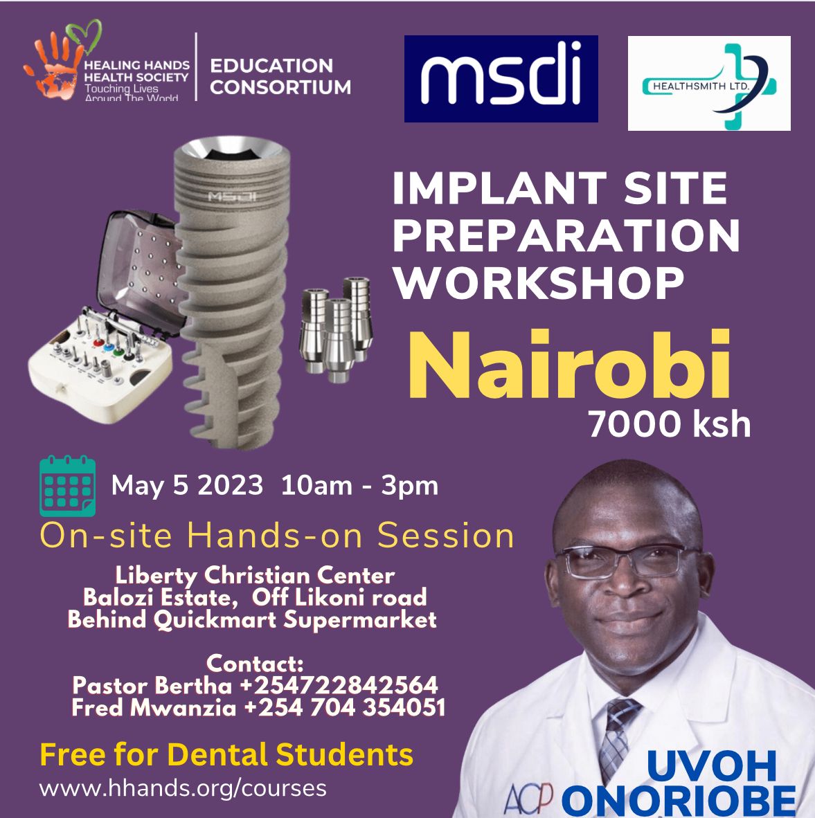 Nairobi Implant Site Preparation Workshop – ksh.7000